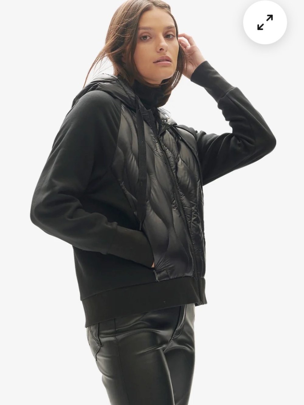 Holden DOWN ZIP HOODIE - BLACK Size L.